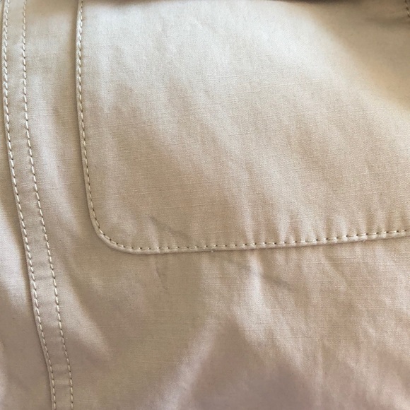 Tan trench coat with leather details - Picture 4 of 4